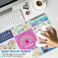 thumbnail image 4 of Long Mouse Pads for Desk,Pioneer Flower Floral Print Pattern Desk Mats on Top Of Desks, Desk Mouse Pad Extra Large with 3mm Non-Slip Base and Stitched Edge for Gaming,Office,Work,Home 31.5"x11.8", 4 of 6