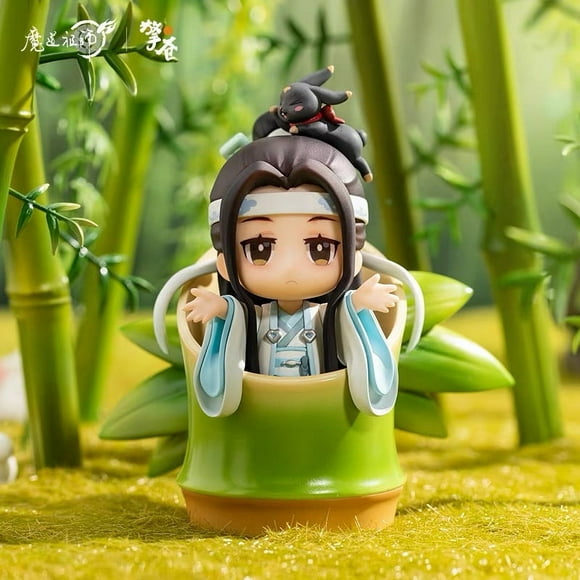Magic Way Master Wei Wuxian / Lan Wang Ji Birthday Series Q Version Anime Figures Model Dolls Thick Bamboo Tube Model Toys