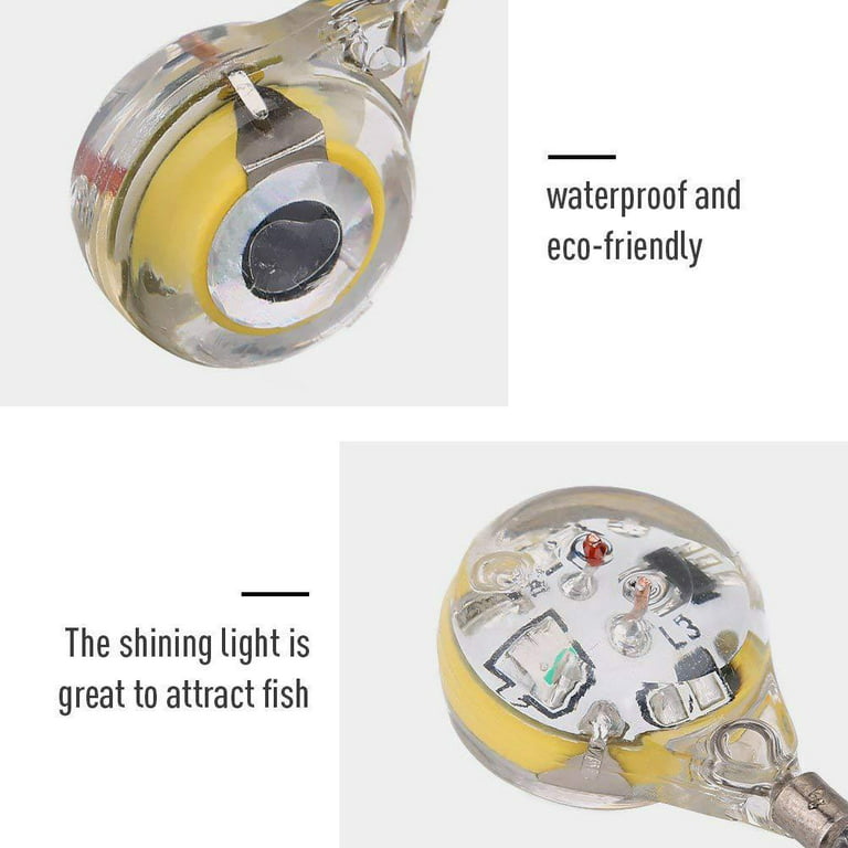 1Pcs/5Pcs Fish Deep Drop Underwater Mini LED Lure Light Flash Lamp  Underwater Luminous Lures Bait Fishing Squid Bass Spoon Fishing Tackle 