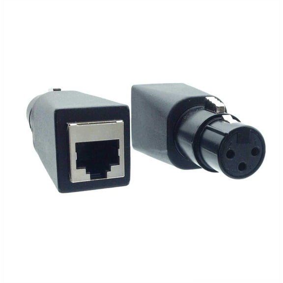 DMX 3 Pin XLR Female to RJ45 Female Adapter