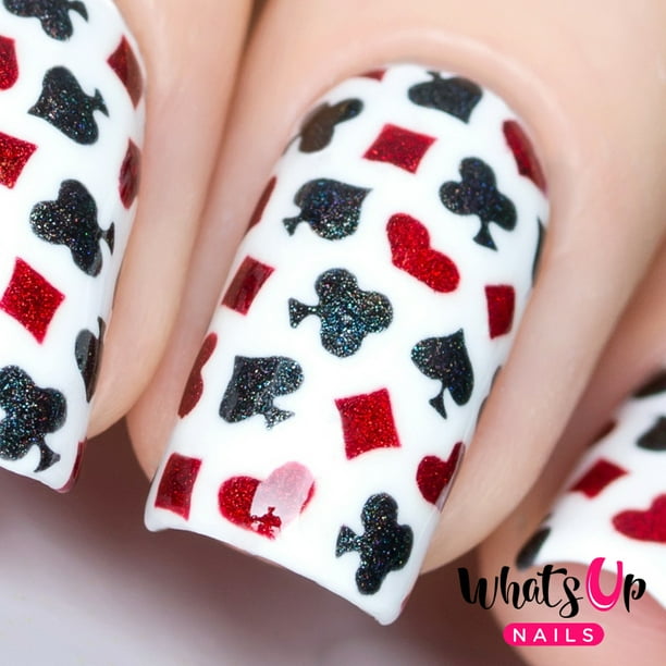 Whats Up Nails - Playing Cards Vinyl Stencils Nail Art Design Whats Up Nails - Playing Cards Vinyl Stencils Nail Art Design
