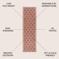 thumbnail image 4 of JONATHAN Y SANTA MONICA 2 x 10 Runner Rug, Trebol Moroccan Trellis Textured Weave - Red/Beige, SMB109C-210, 4 of 6