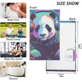 thumbnail image 5 of Coolnut Panda Dj Bathroom Towels 2 Pieces 16×28 inches, Cotton Bath Towel Water Absorbent Lightweight Quickdry Towels for Bathroom Ktichen Travel Gym, 5 of 6