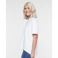 thumbnail image 2 of LAT B06938006 Women High-Low T-Shirt, White - Extra Large, 2 of 5