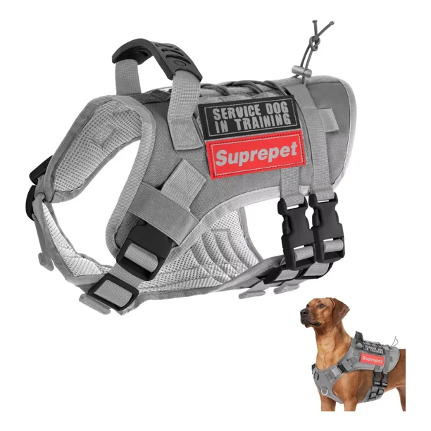 Pecheras Tactico Arnés Para Perro Con 4velcro Grande Mediano