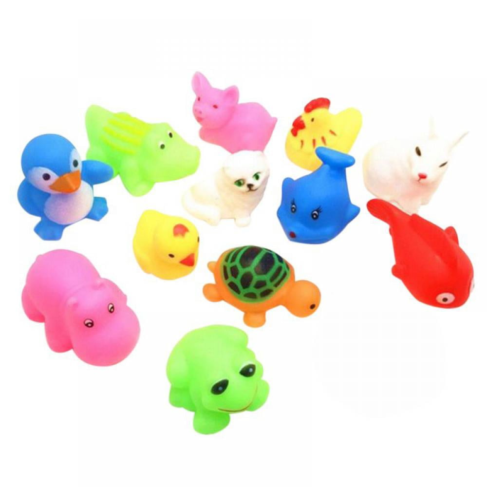 Colorful Bread Ice Cream Soft Rubber Float Squeeze Sound Baby Wash Bath-Toy& 
