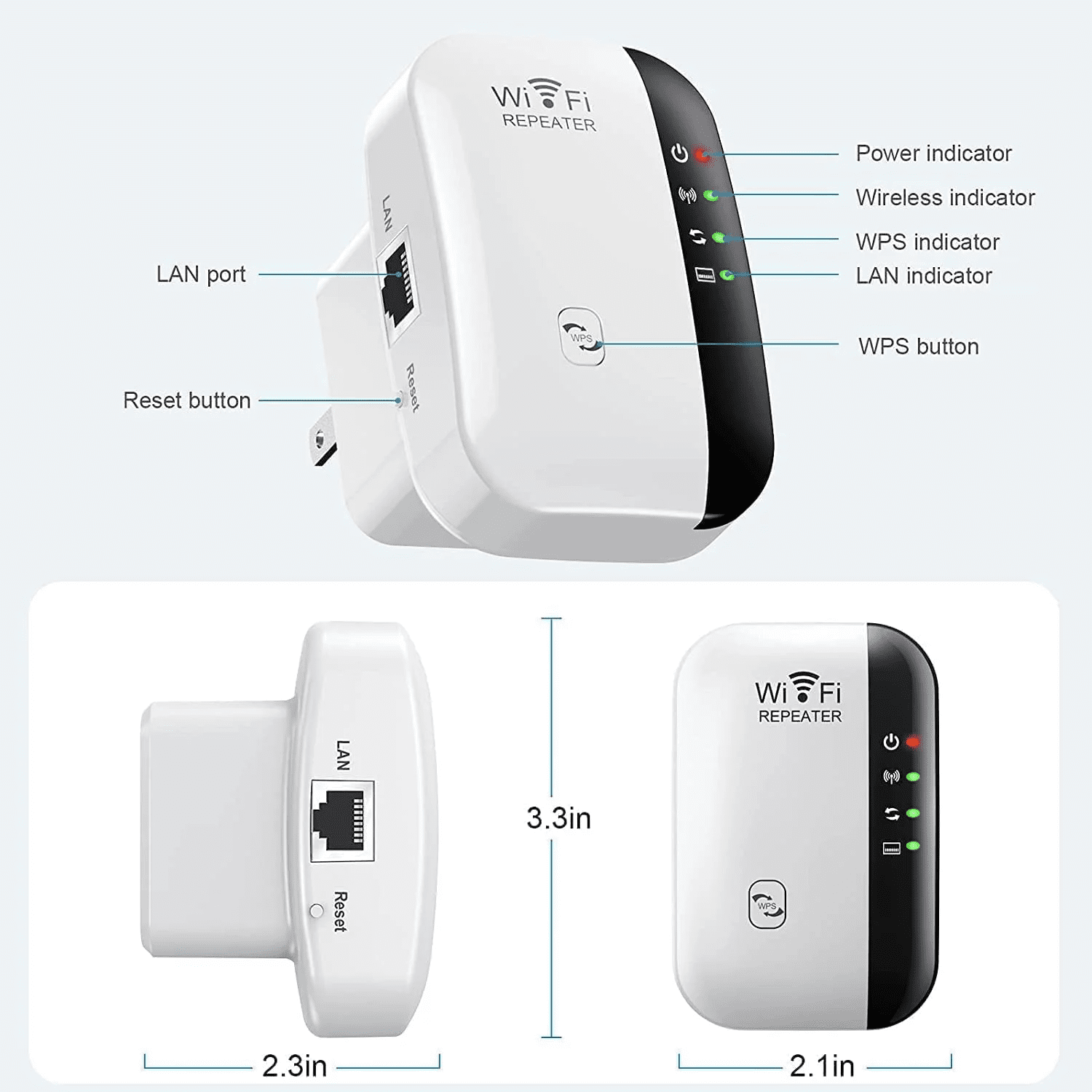 Rongsi 2 Pack WiFi Extender,2023 Newest Generation WiFi Booster