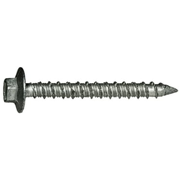 1/4" x 2-1/4" Silver Hex Flange Head Tapcon Masonry Screws (100 pcs.)