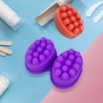 thumbnail image 3 of kurtrusly Ellipse Silicone Massage Bar Soap Mold 2 Cavities Nonstick Durable, 3 of 6