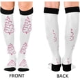 thumbnail image 2 of FREEAMG Christmas Decoration Compression Socks for Men & Women Running Stockings Knee High Socks for Gardening Running Cycling Travel and Climbing, 1 Pair, 2 of 7