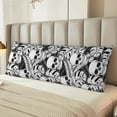 thumbnail image 6 of Gaeub Skull and palm leaves Printed Long Body Pillowcase Envelope Closure 1 Pack Wrinkle for Night Sweats - 20x54 in, 6 of 8