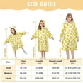 thumbnail image 4 of FORMRS Wearable Blanket Hoodie with Sleeves for Kids Cozy Flannel Sweatshirt, Yellow Rubber Ducks, 4 of 7