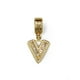 thumbnail image 5 of Collar con dije de oro laminado letra brillos V, 5 of 6