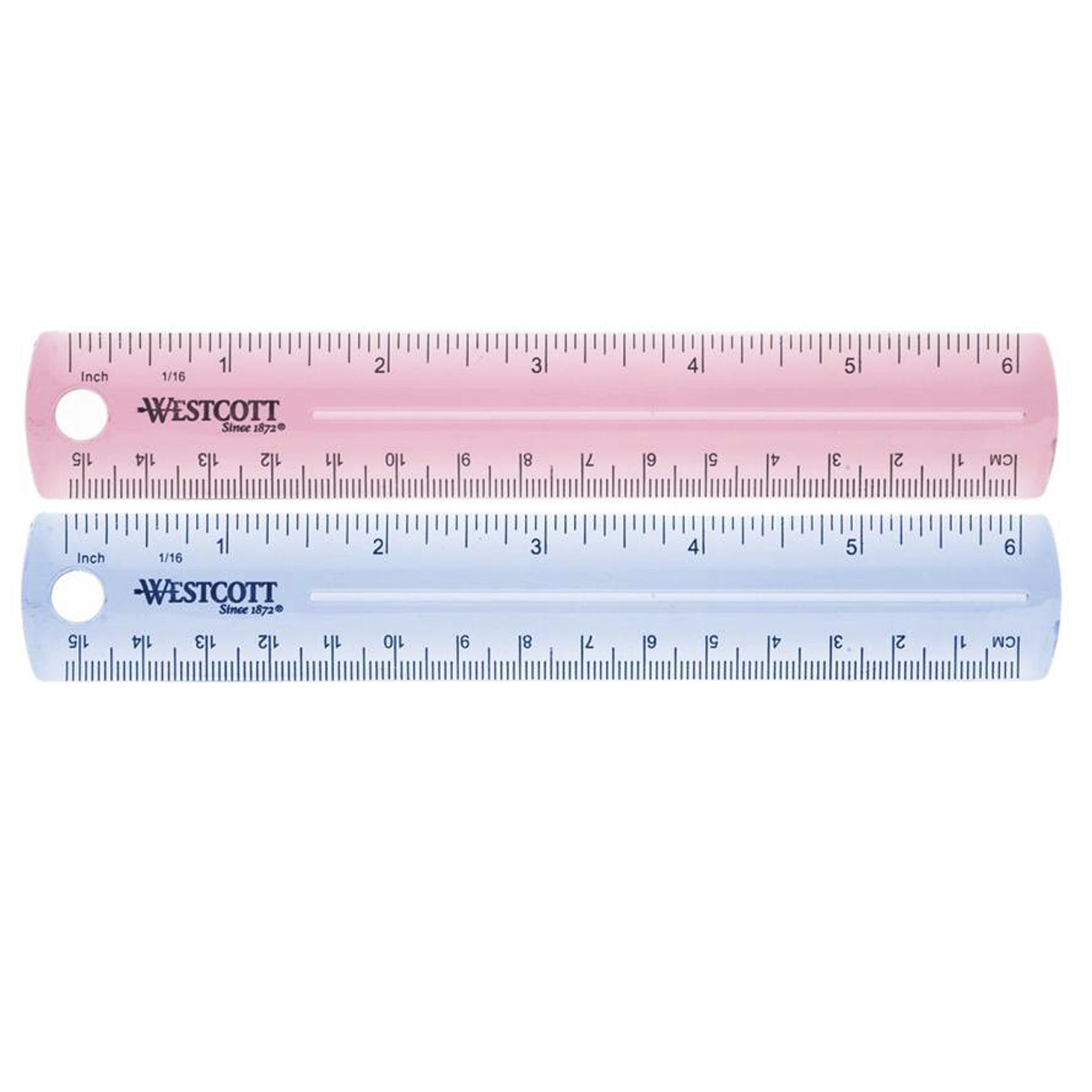 926072-5 Westcott Ruler: Inch/Metric, 1/8 in, 36 in Lg , 914 mm Lg , Wood