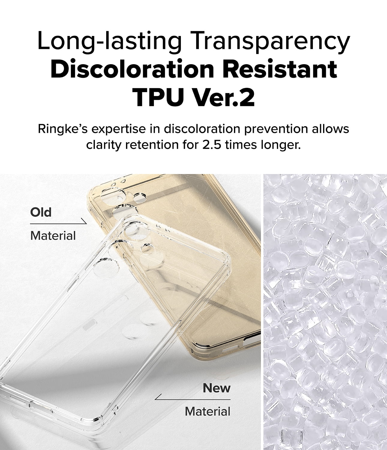 Ringke Fusion for Samsung Galaxy S24 FE Case, Minimal Yellowing Transparent PC Back TPU Bumper Phone Cover - Clear