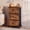 Rustic Brown, variant on edx Rolling Nightstand with Wheels, 3 Drawer Fabric Storage for Bedroom, Entryway, Closets, Office, White