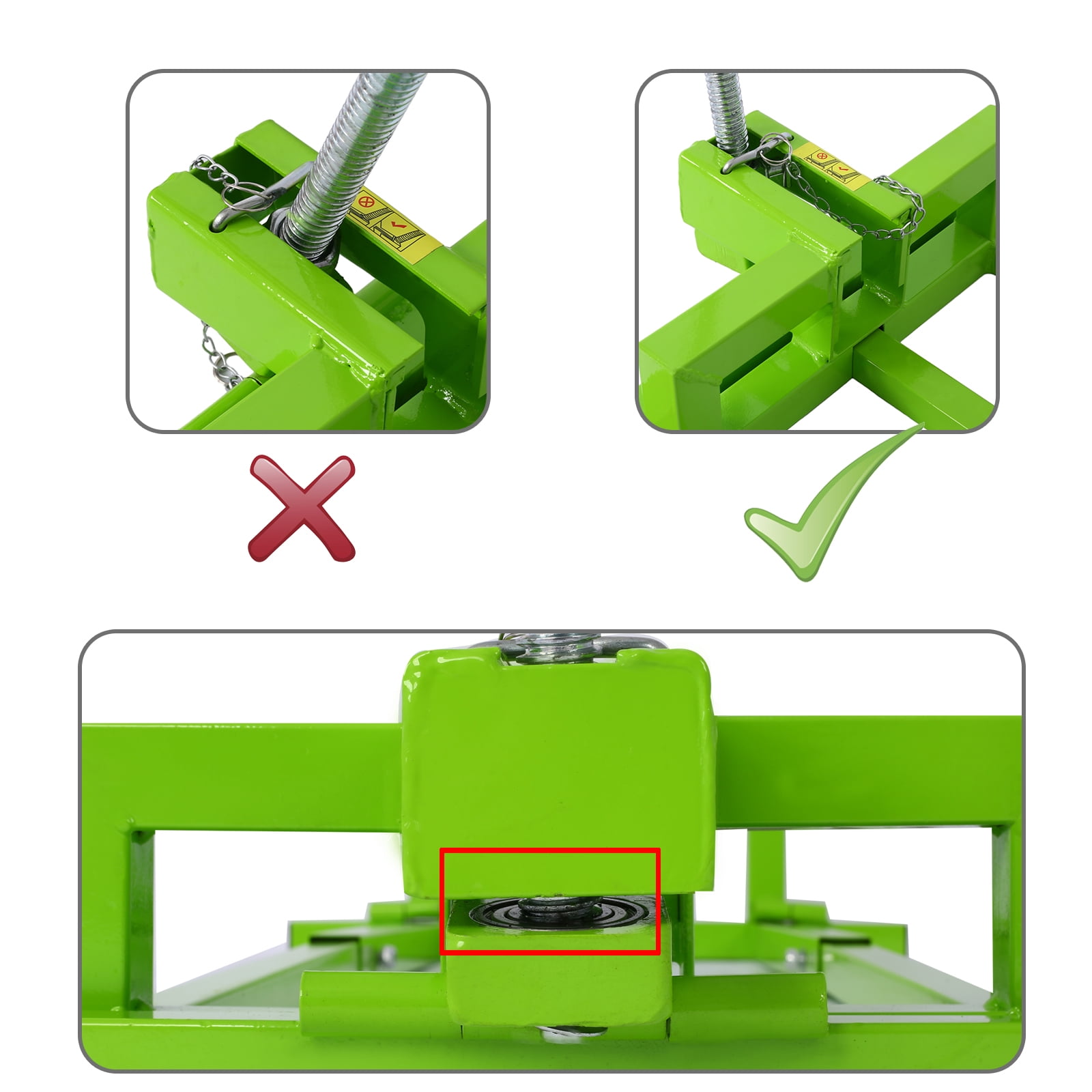 Lawn Tractor Lift, 45° Tilt Adjustable Universal Lawn Mower Lift, 800 Lbs Capacity Lawn Tractor Lifter, Easy Lawn Mower Lift for Cleaning Aid,Green