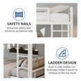 thumbnail image 6 of Harper & Bright Designs Twin Over Twin Bunk Bed with Ladder, Heavy-duty Metal Bunk Bed Frame Guardrail for Boys Girls, White, 6 of 12