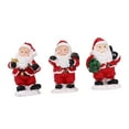 thumbnail image 2 of 3 Pieces Santa Figurine Resin Statue Hand Painted Ornament for Christmas Holiday Home Tabletop Display, 2 of 9