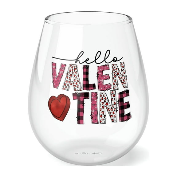 Valentines Stemless Wine Glass, 11.75oz