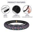 thumbnail image 6 of Elastic Steering Wheel Cover, Happy Kitten Faces Stretch Thickening Car Steering Wheel Cover Women Men, Steering Wheel Protector Universal 15 in, 6 of 7