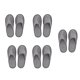 thumbnail image 3 of 5 pares de pantuflas plegables de viaje sencillas, para el hogar, portátiles (gris), 3 of 7