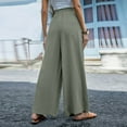 thumbnail image 6 of Tittly Palazzo Pants Wide Leg Pants Woman Women's High Waist Casual Solid Color Elastic Waist Loose Wide Leg Pants Trousers Baggy Pants Baggy Pants Women Grey XXL, 6 of 9