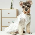 thumbnail image 2 of HQREA Luxury Pearl Dog Bride Wedding Dress,White Formal Puppy Princess Tutu Skirt for Small Dogs, 2 of 7