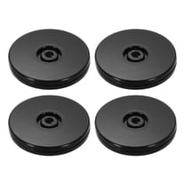 4Pack Acrylic Lazy Susan Turntable, 3" Spinner Lazy Susan Turntable Organizer, Acrylic Ball Bearing Rotating Tray for Pantry Spice Rack Decorating, Black