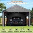 thumbnail image 2 of SANWAY 12x20 Heavy Duty Carport, Gray, 2 of 6