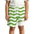 thumbnail image 2 of SGMVNU Boys Swim Trunks with Compression Liner Tropical Print Bathing Suit Beach Swimsuit Tween Kids Swim Shorts, Size 2-3 Years, qu1-Green, 2 of 4