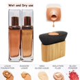 thumbnail image 2 of Professional Makeup Kabuki Foundation Brush for Face and Body Makeup, Bamboo Handle Large Powder Brushes, Full Coverage Base Brush for Liquid, Highlighter, Bronzer, Cream or Flawless Cosmetics, 2 of 3