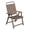 Brown, variant on Patio Folding Chairs Portable Dining Chair Outdoor Lawn Chairs with Armrest,Camping Lounge Chairs Stackable Chair for Backyard, Deck, Poolside and Garden, No Assembly