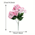 thumbnail image 4 of ZOELNIC 6 Bundles Artificial Fake Pansies Outdoors Flowers UV Resistant Silk Pansy Plastic Faux Plants for Home Outside Garden Window Box Farmhouse Planters Front Door Porch Patio Decor, Pink, 4 of 8