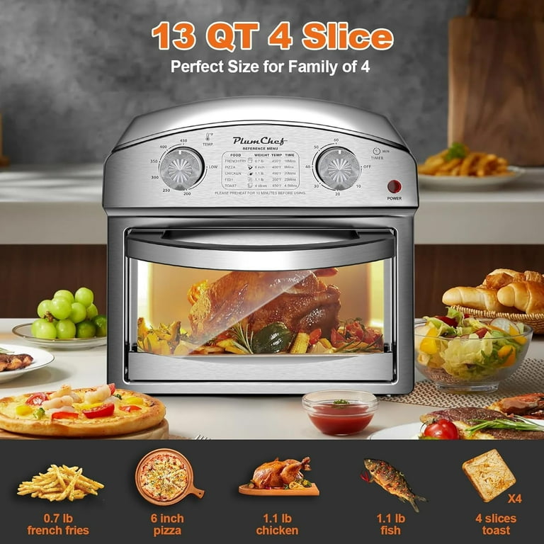 Plum Chef Air Fryer, 13QT Oil-Less Air Fryer Toaster Oven