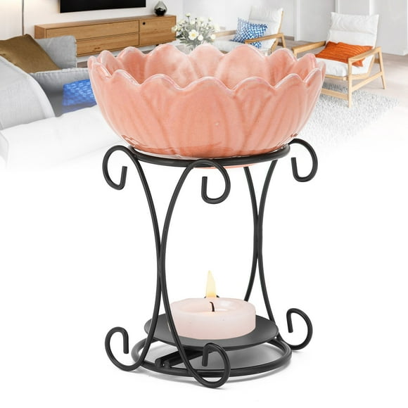 Furnace Iron 70ml Essential Oil Furnace, Portable Modern Home Office Studio Decoration with Ceramic Bowl for Indoor Space