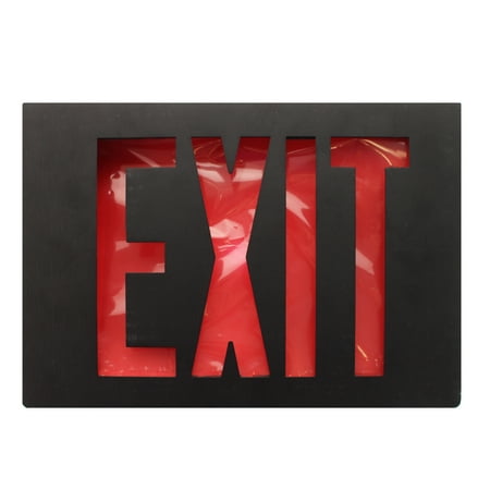 Lithonia Lighting Le S B 1 R 120 277 El N Exit Sign Black W Red Letters Lithonia Lighting Le S B 1 R 120 277 El N Exit Sign Black W Red Letters