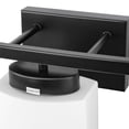 thumbnail image 5 of Briignite 5-Light Bathroom Light Fixture with Milk Glass Shades, Modern Stylish Vanity Lighting Fixtures for Bathroom, Black and White, 5 of 7