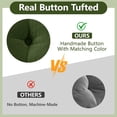 thumbnail image 3 of Villeston 107" 3-Seater Cloud Sofa with Ottoman, Modern Deep Seat Sofa for Living Room,Green, 3 of 13