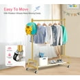 thumbnail image 2 of Gold Kids Dress Up Rack with Wheels, Sturdy Metal Clothing Storage for Little Girls and Toddlers, 2 of 6