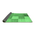 thumbnail image 2 of Ahgly Company Indoor Square Checkered Emerald Green Modern Area Rugs, 4' Square, 2 of 4