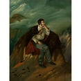 thumbnail image 2 of Walenty Wańkowicz 12x14 Black Ornate Wood Framed Double Matted Museum Art Print Titled: Portrait of Adam Mickiewicz on the Rock of Judah, 2 of 5