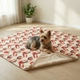 thumbnail image 4 of FanciHommie Waterproof Pet Blanket Reversible Double-Sided Fleece & Waterproof Fabric for Dogs and Cats Reusable Pet Pad, S Size (26"x35") Red, 4 of 5