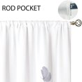 thumbnail image 4 of 2 Pcs Watercolor Boho Floral Kitchen Curtains, Wildflower Rustic Botanical Plant Cafe Short Window Drapes for Bathroom Dining Room Tier Curtains, 56x40 Inch, 4 of 4