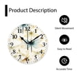 thumbnail image 4 of 12 Inch Wall Clock Battery Operated Silent Clock Decorative for Office, Kitchen, Outdoor, Living Room，Colorful Dragonfly Pattern Picture, 4 of 4