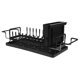 thumbnail image 5 of WEUVEB Estante Extensible Para Platos En Cocina Negro Con Soporte Para Utensilios, 5 of 8