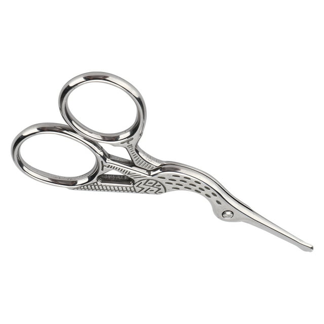 Crane Design Scissors Stainless Steel Retro Sewing Embroidery DIY Crafts Shears ToolSilver