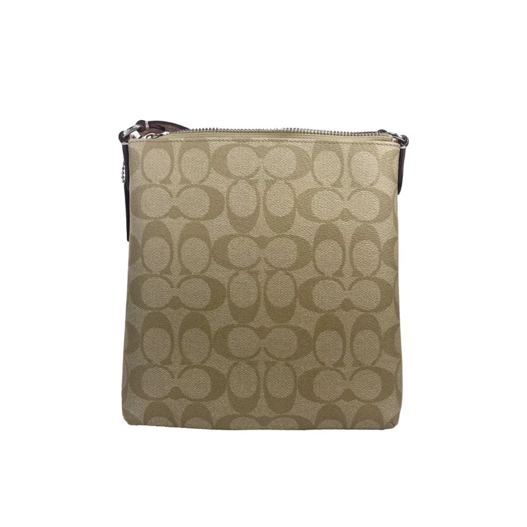 Coach Women's Mini Rowan File Top Zip Crossbody Bag in Signature