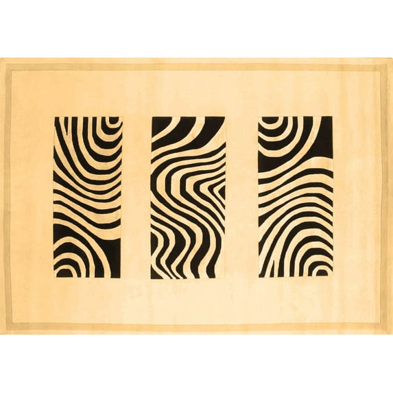 Ahgly Company Indoor Rectangle Solid Brown Modern Area Rugs, 6' x 9'
