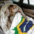 thumbnail image 6 of Throw Blanket, Passionate Colorful Brazil Blanket, Lightweight Microfiber Fleece Throw for Couch, Sofa, Bed, 50x40inch, 6 of 7